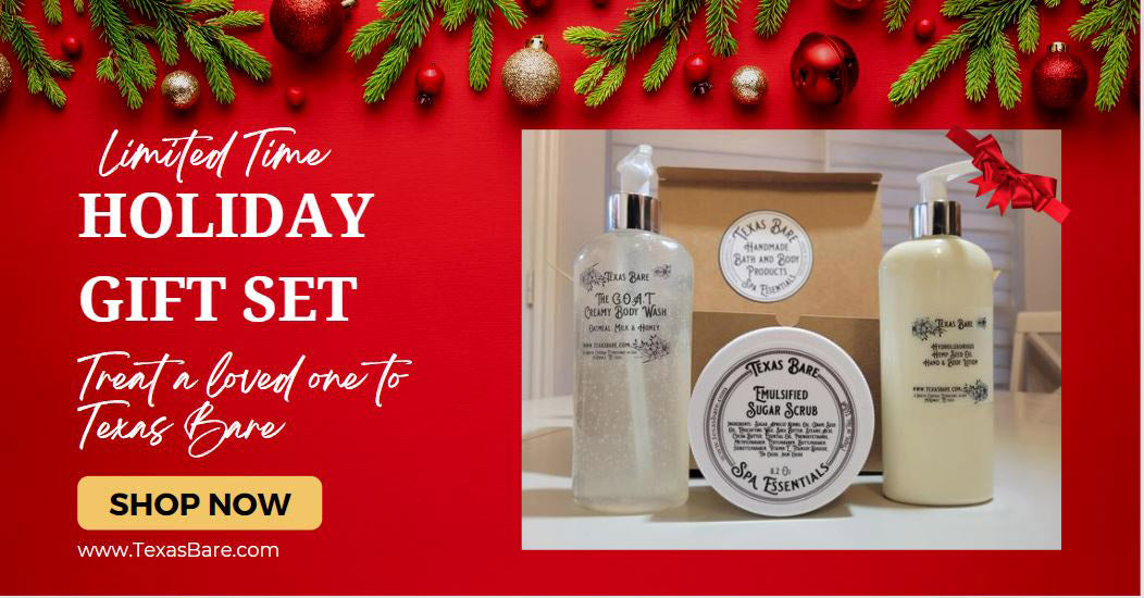 Texas Bare Deluxe Handcrafted Bath and Body Gift Set